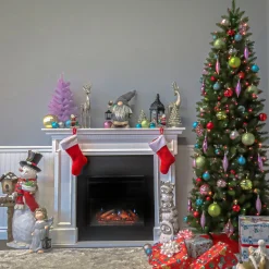 7 ft. Pre-Lit Kingswood Fir Pencil Tree with Multicolor Lights
