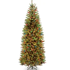 7.5 ft. Pre-Lit Kingswood Fir Slim Tree with PowerConnect Dual Color LED Lights