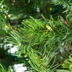 10 ft. Pre-Lit Lark Pine Feel Real Medium Tree with Warm White LED Rice Lights