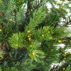 10 ft. Pre-Lit Lark Pine Feel Real Medium Tree with Warm White LED Rice Lights