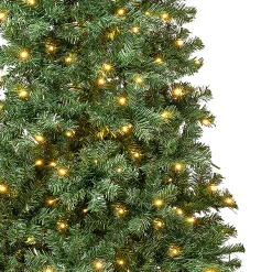 7.5 ft. Pre-Lit Linden Spruce Slim Tree with LED Lights