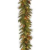 6 ft. Pre-Lit Long Needle Pine Cone Garland with Clear Lights