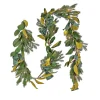 9 ft. Pre-Lit Magnolia Mix Pine Garland with Warm White LED Lights
