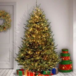 7.5 ft. Pre-Lit Natural Fraser Medium Fir Tree with Clear Lights