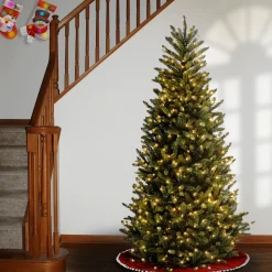 6.5 ft. Pre-Lit Natural Fraser Fir Slim Tree with Clear Lights