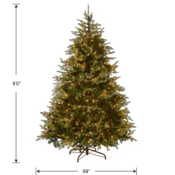9 ft. Pre-Lit Nordic Spruce Medium Tree with Clear Lights