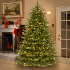 9 ft. Pre-Lit Nordic Spruce Medium Tree with Clear Lights