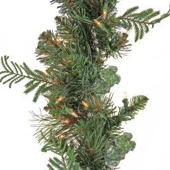 9 ft. Pre-Lit North Conway Garland with Clear Lights