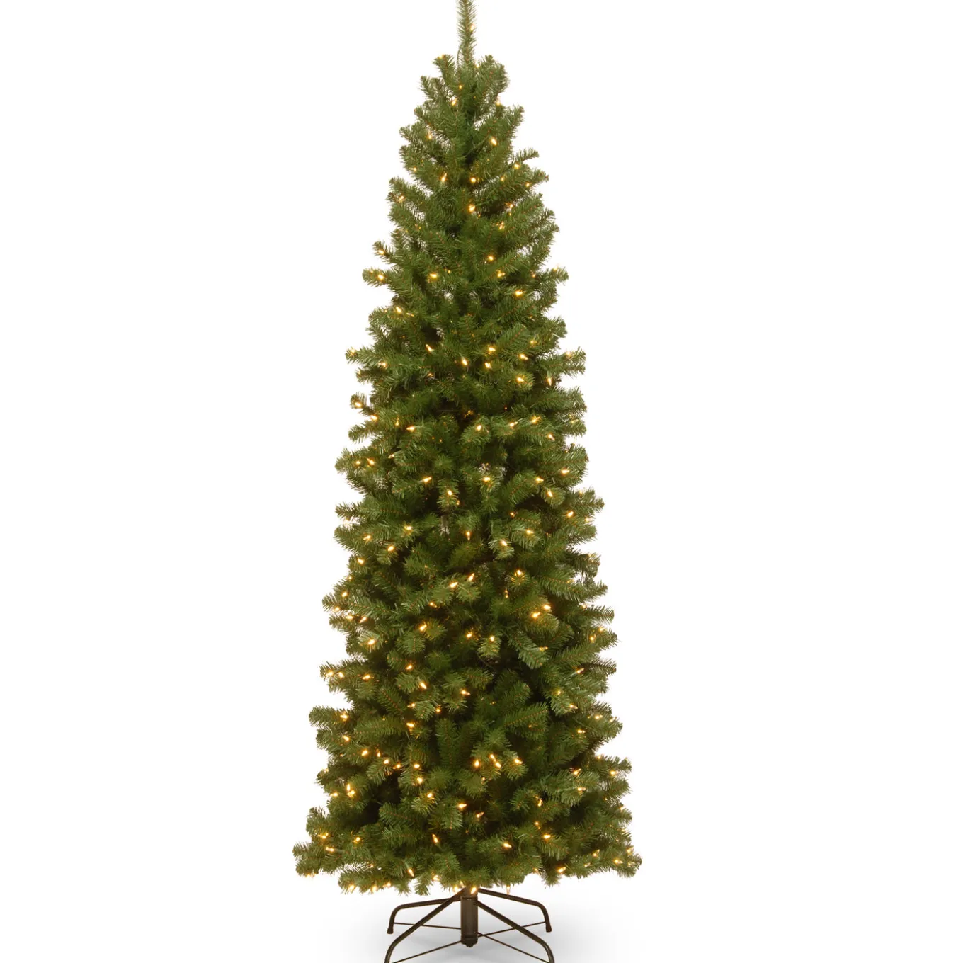 6.5 ft. Pre-Lit North Valley Spruce Pencil Slim Tree with Clear Lights