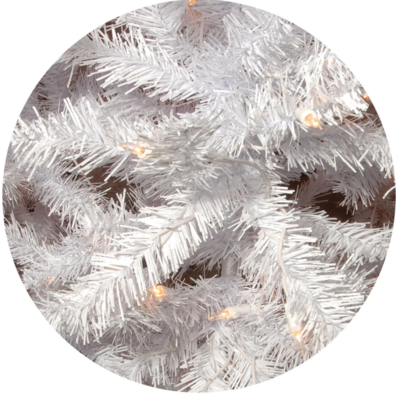 7.5 ft. Pre-Lit North Valley Spruce White Tree with Clear Lights