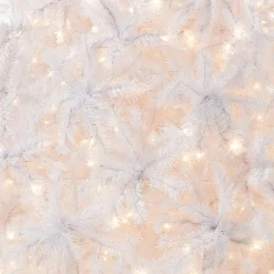 7.5 ft. Pre-Lit North Valley Spruce White Tree with Clear Lights