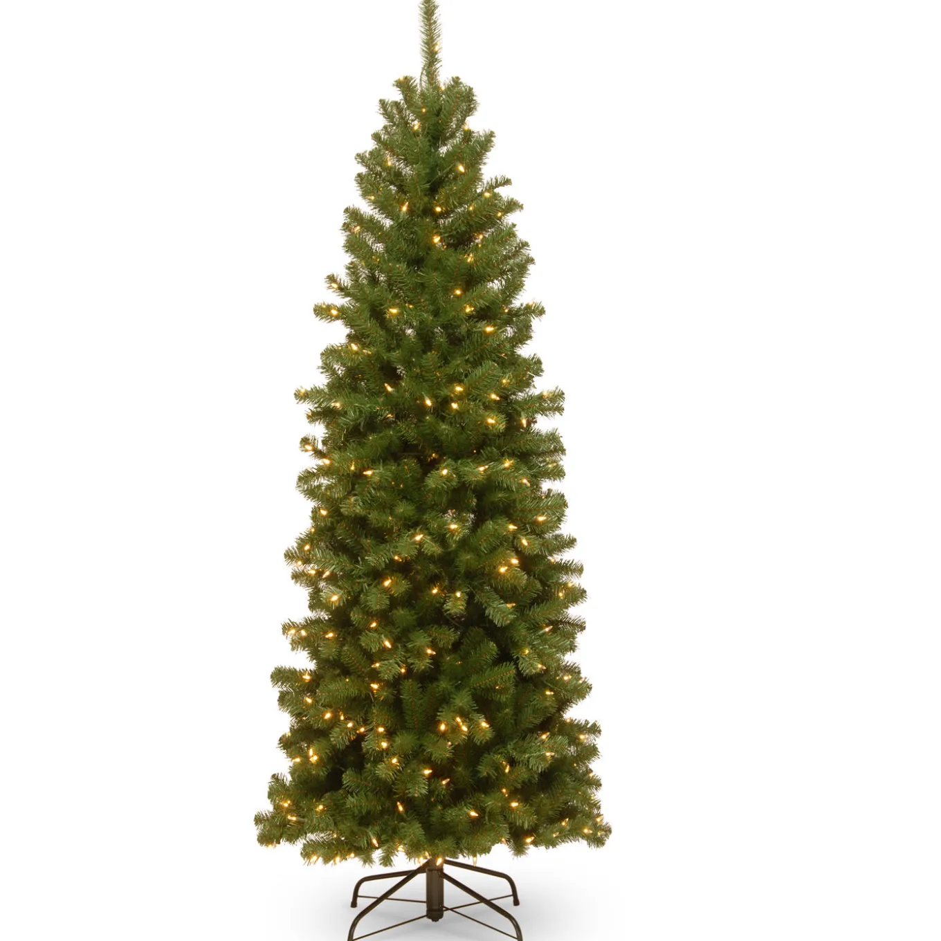 6 ft. Pre-Lit North Valley Spruce Pencil Slim Tree with Clear Lights