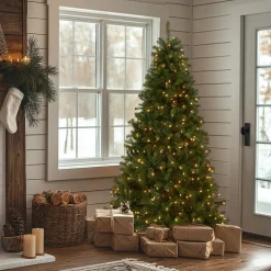 6 ft. Pre-Lit North Valley Spruce Tree with Clear Lights