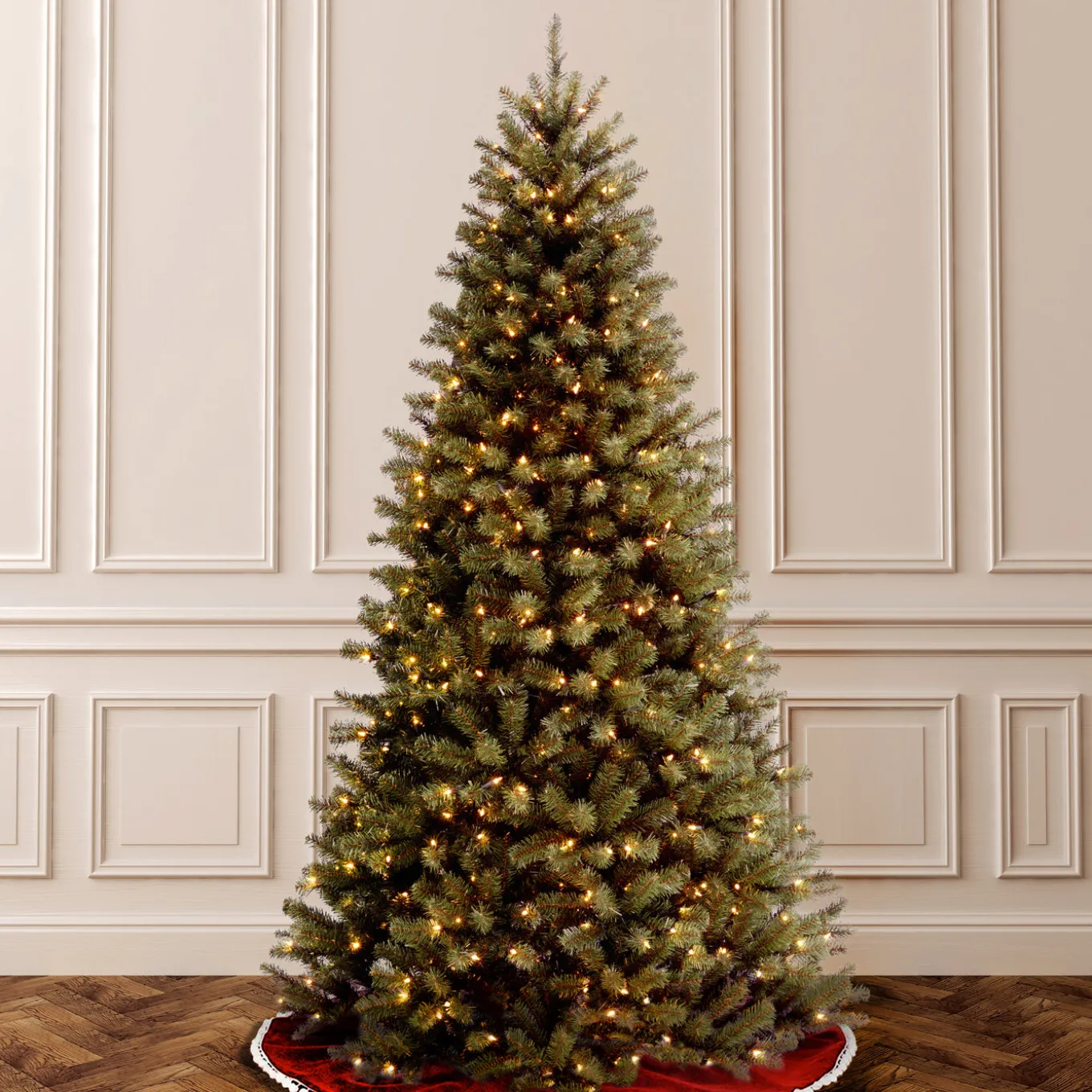 6 ft. Pre-Lit North Valley Spruce Tree with Clear Lights