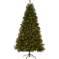 6.5 ft. Pre-Lit North Valley Spruce Tree with Clear Lights