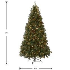 7.5 ft. Pre-Lit North Valley Spruce Blue Tree with Clear Lights