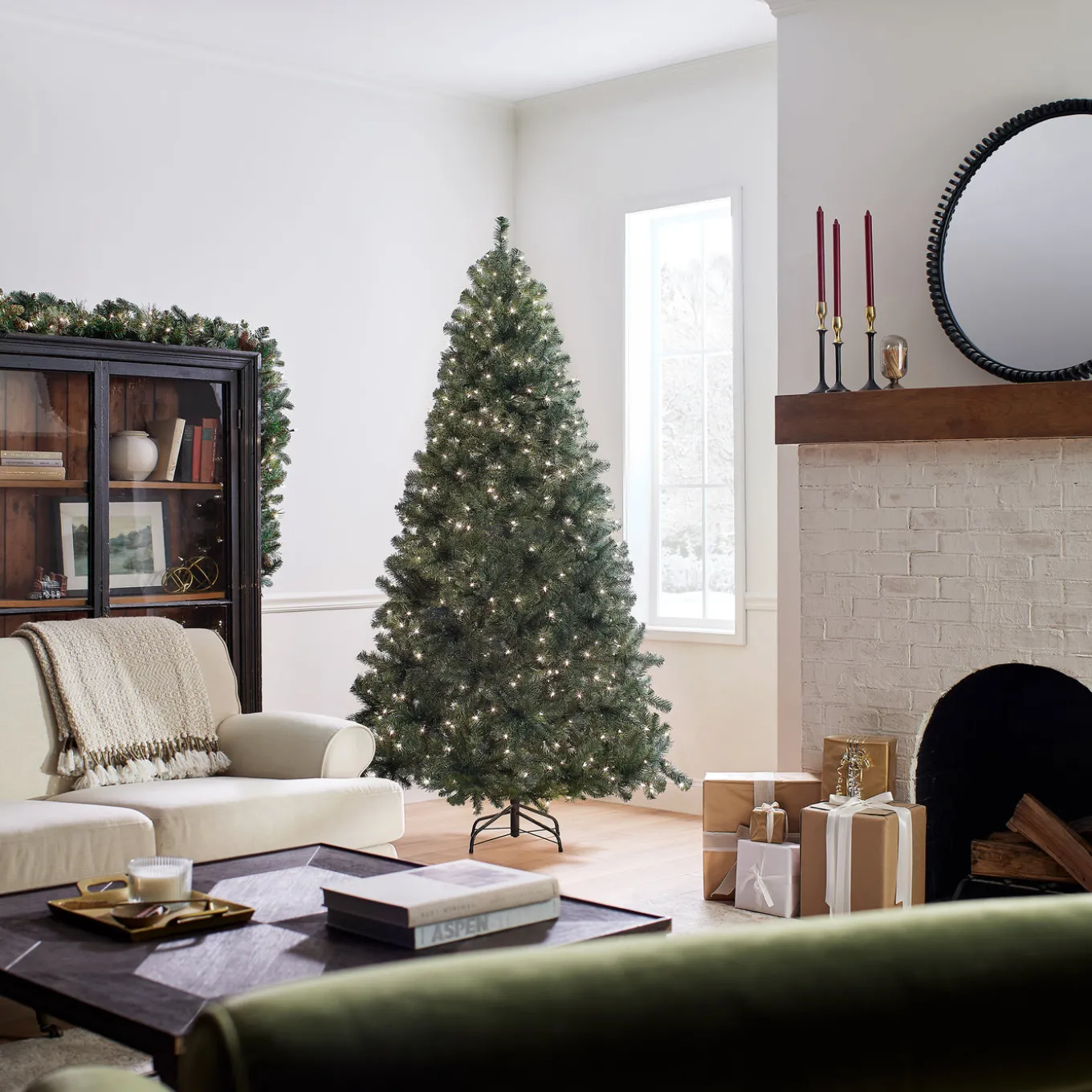 7.5 ft. Pre-Lit North Valley Spruce Blue Tree with Clear Lights