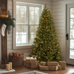 7.5 ft. Pre-Lit North Valley Spruce Tree with Clear Lights