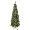 6 ft. Pre-Lit Oakley Hills Snow Slim Tree with LED Lights
