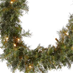 9 ft. Pre-Lit Plug-In Norwood Fir Garland with Clear Lights - 10 in Diameter