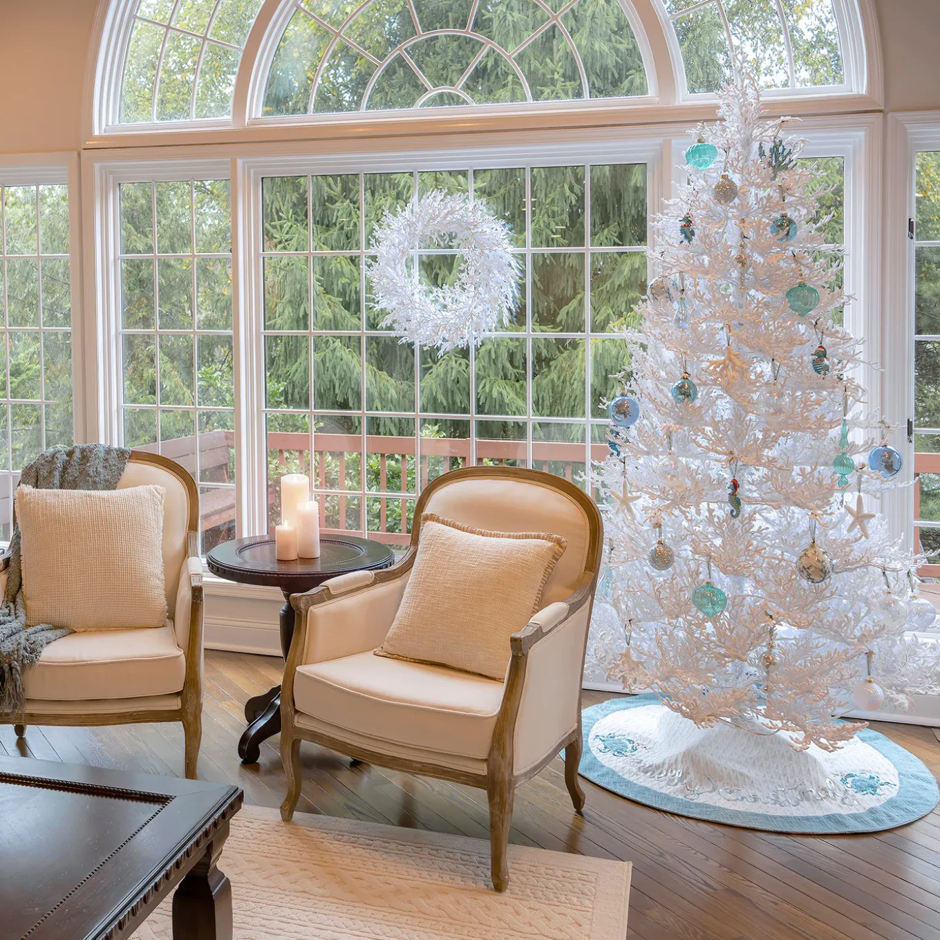 6.5 ft. Pre-Lit Sea Coral Tree with Warm White LED Lights