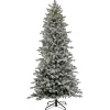 7 ft. Pre-Lit Snowy Calton Pine Tree with LED Lights