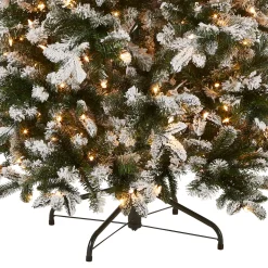6.5 ft. Pre-Lit Snowy Everest Fir Medium Tree with Clear Lights