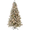 6.5 ft. Pre-Lit Snowy Mixed Pine Tree with Clear Lights