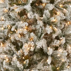 6.5 ft. Pre-Lit Snowy Mixed Pine Tree with Clear Lights