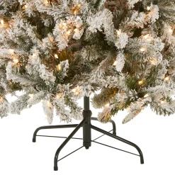 6.5 ft. Pre-Lit Snowy Mixed Pine Tree with Clear Lights