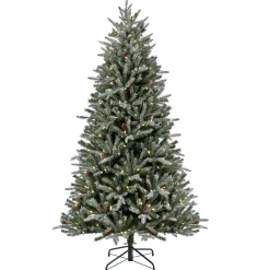 7 ft. Pre-Lit Snowy Olallie Pine Tree with LED Lights