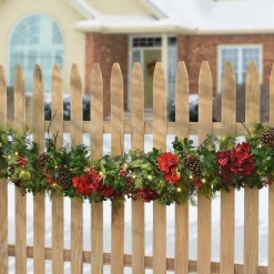 9 ft. Pre-Lit Vienna Waltz Decorated Garland with LED Lights