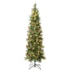 7.5 ft. Pre-Lit Virginia Pine Mixed Slim Tree with Warm White LED Lights