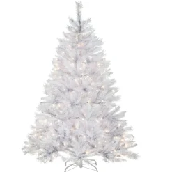 6 ft. Pre-Lit Winchester Pine White Tree with Clear Lights