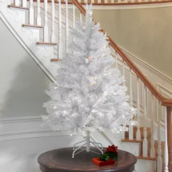 4.5 ft. Pre-Lit Winchester White Pine Tree with Clear Lights
