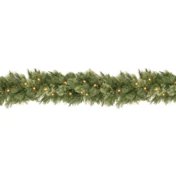 9 ft. Pre-Lit Wispy Willow Garland with Clear Lights