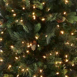 12 ft.Pre-Lit Carolina Pine Slim Tree with Clear Lights