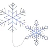 24 in. and 20 in. Ice Crystal Snowflakes with LED Lights