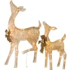 38 in. and 28 in. Pre-Lit Fawn with Doe Decoration