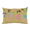 18 in. by 10 in. Decorated Easter Eggs Decorative Pillow