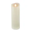 3 in. by 9 in. HGTV Home Collection Flameless Heritage Pillar Candle, Ivory