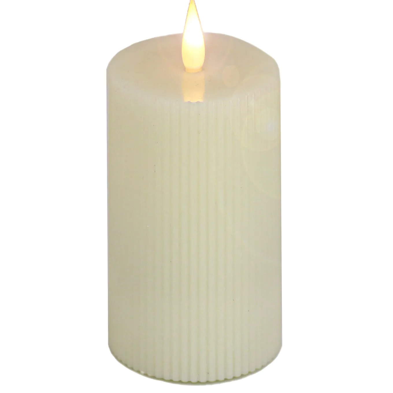 5 in. by 11 in. HGTV Home Collection Flameless Georgetown Pillar Candle, Ivory