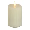 4 in. by 10 in. HGTV Home Collection Flameless Georgetown Pillar Candle, Ivory