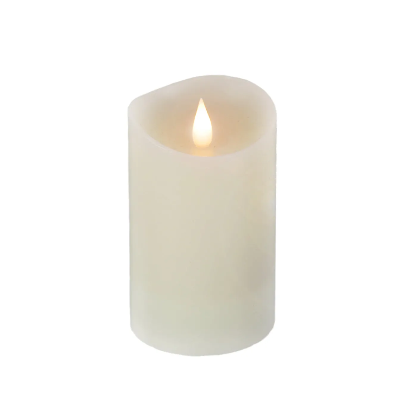3 in. by 5 in. HGTV Home Collection Flameless Heritage Pillar Candle, Ivory