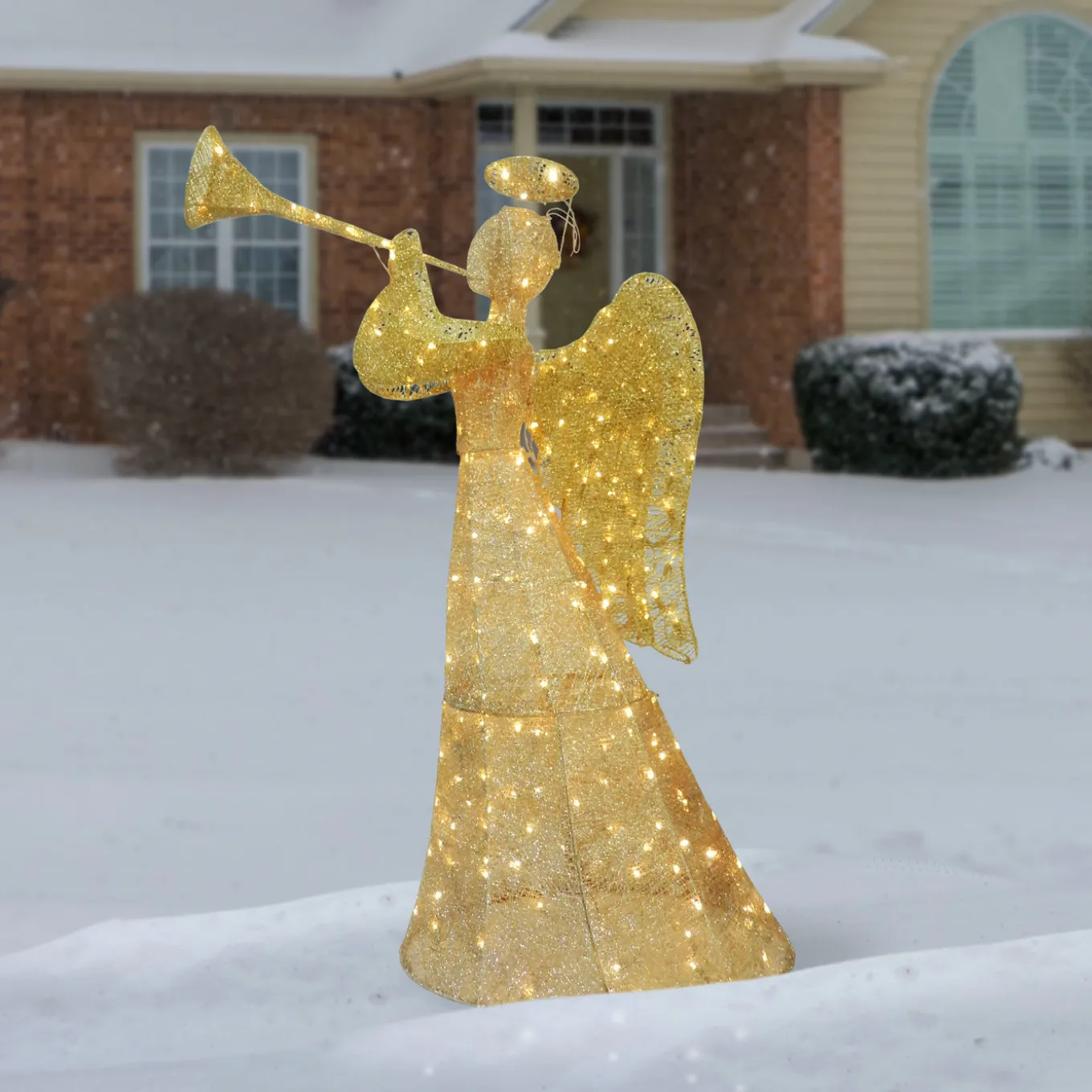60 in. Champagne Angel Decoration with LED Lights