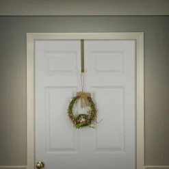 11 in. Easter Bird's Nest Hanging Wall Decoration Decorated with Leafy Greens and Pastel Eggs