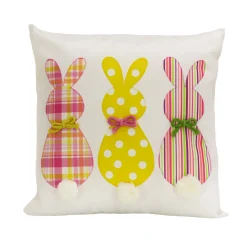 16 in. Easter Bunny Trio Decorative Pillow