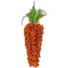 28 in. Easter Carrot Hanging Decoration Decorated with Orange Flower Blooms