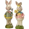 8 in. Easter Mr. & Mrs. Rabbit Couple Table Decoration