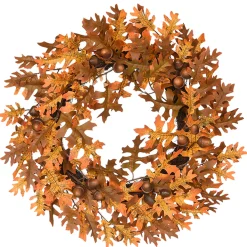 24 in. Fall Wreath with Acorns, Oak Leaves